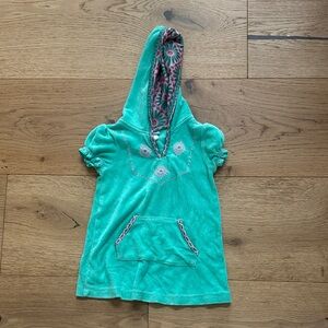 Cabana Beach Kids Green Hooded Shirt 2T swim cover